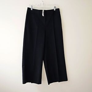 LOFT Black Wide Leg Cropped Pants NWT